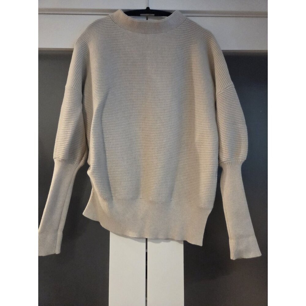 Pea in the Pod Maternity Ribbed Knit Dolman Sweater Beige Size M - Picture 2 of 10